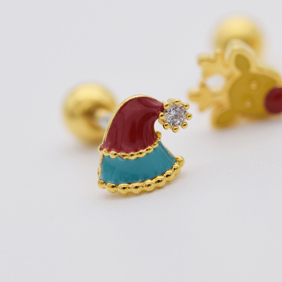 [ชุด 5 ชิ้น] [ผ่าตัด] ชุดเจาะรูปไอศกรีมถั่ว 16G เจาะร่างกาย เจาะหลัง เจาะกระดูกอ่อน 