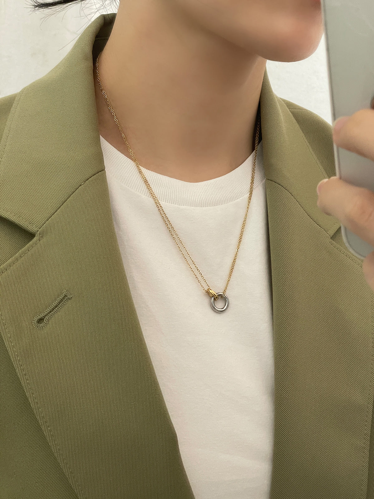 [All Surgical] Antique Book Locket Chain Necklace