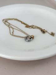 [All Surgical] Antique Book Locket Chain Necklace