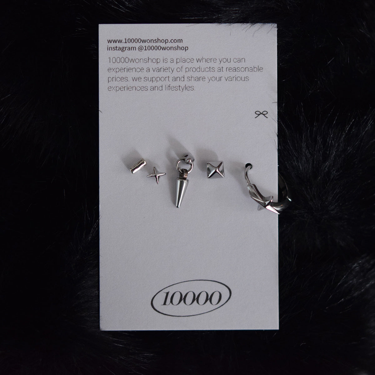 [5個セット][サージカル]メタリック ループ ピアスセット16G ボディピアス スパイク＆スタッズ メタル