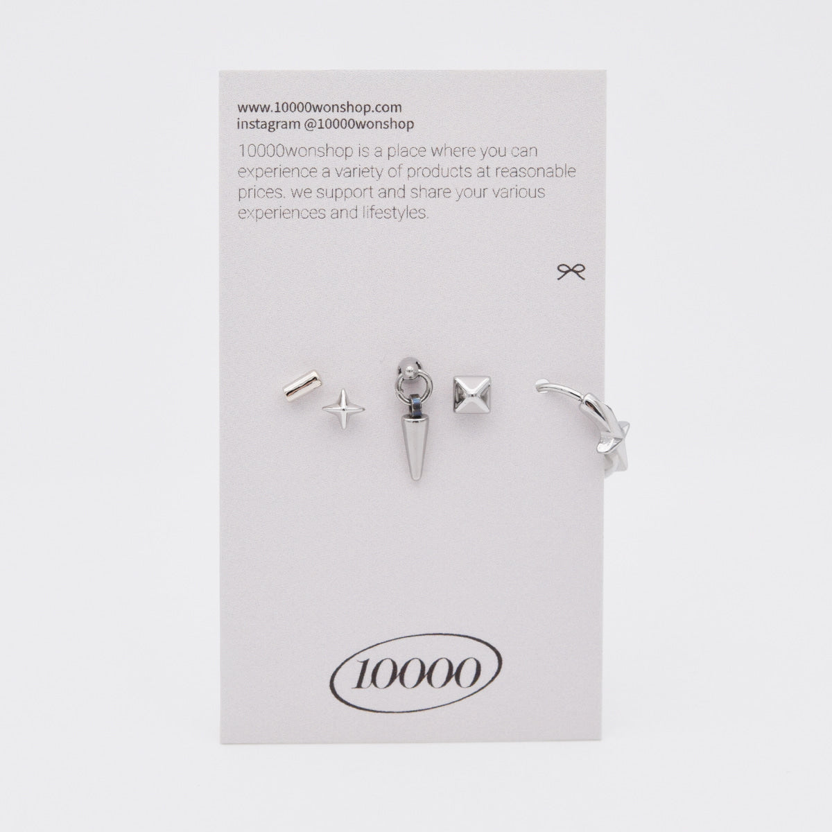 [5個セット][サージカル]メタリック ループ ピアスセット16G ボディピアス スパイク＆スタッズ メタル