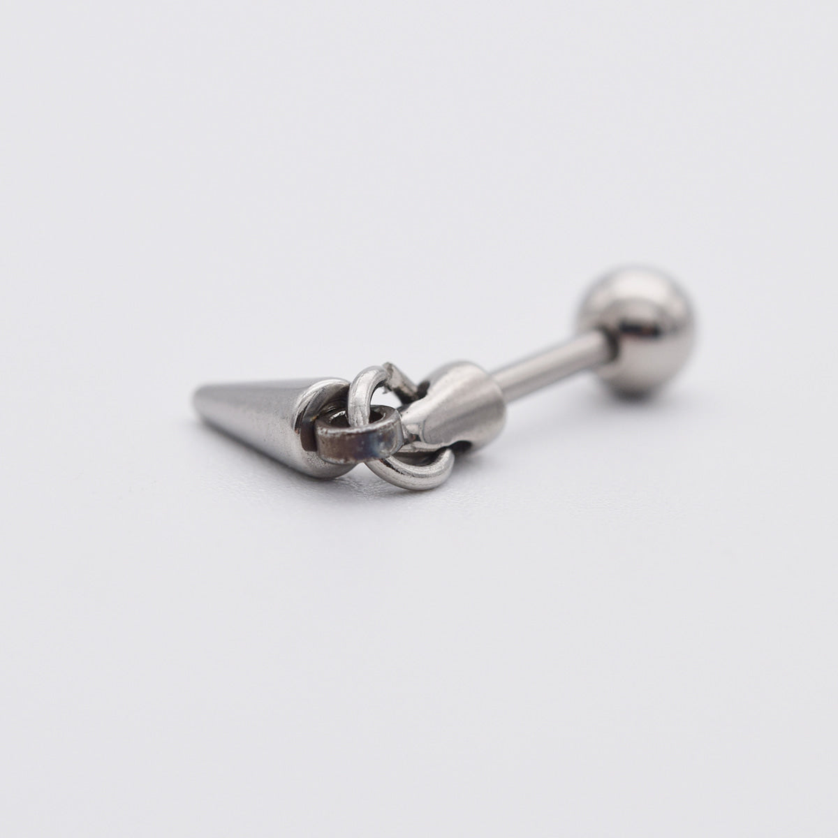 [5個セット][サージカル]メタリック ループ ピアスセット16G ボディピアス スパイク＆スタッズ メタル