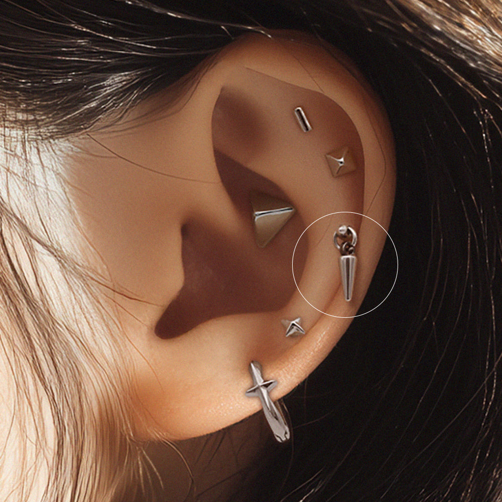 [ผ่าตัด] ริบบิ้นมินิโฟลว์ (3 สี) 16G เจาะร่างกาย เจาะหลัง เจาะกระดูกอ่อน 