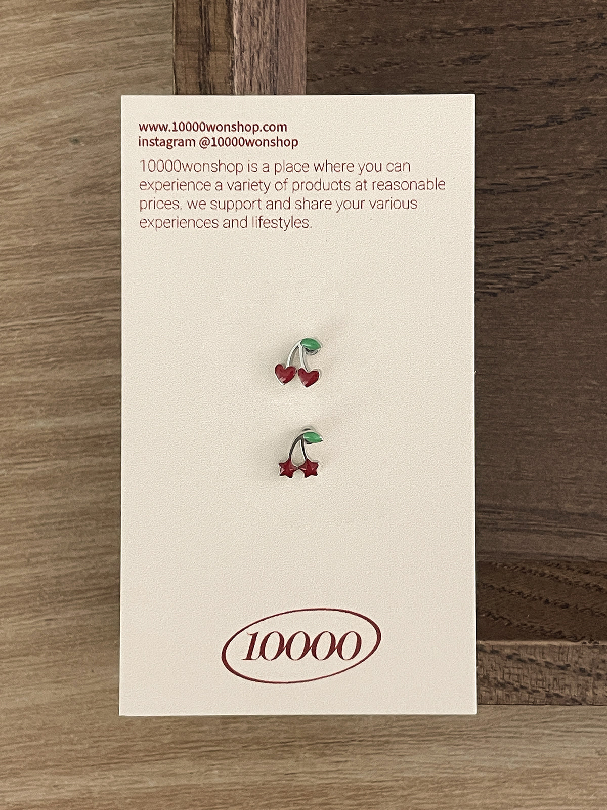 [全サージカル]チェリーハート スター  バーベル ピアス (2Type) 16G ボディピアス キャッチ さくらんぼ ピアス