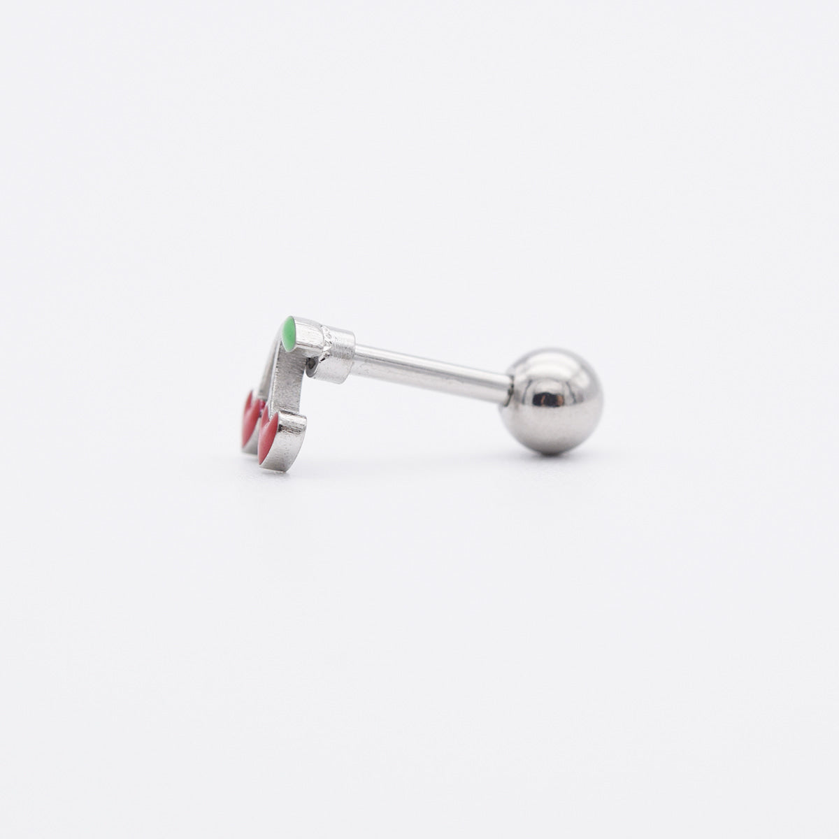 [全サージカル]チェリーハート スター  バーベル ピアス (2Type) 16G ボディピアス キャッチ さくらんぼ ピアス
