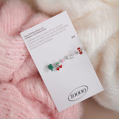 [5個セット][サージカル]スイートモチーフ ピアスセット16G ボディピアス ハート チェリー リボン 可愛い ミニ