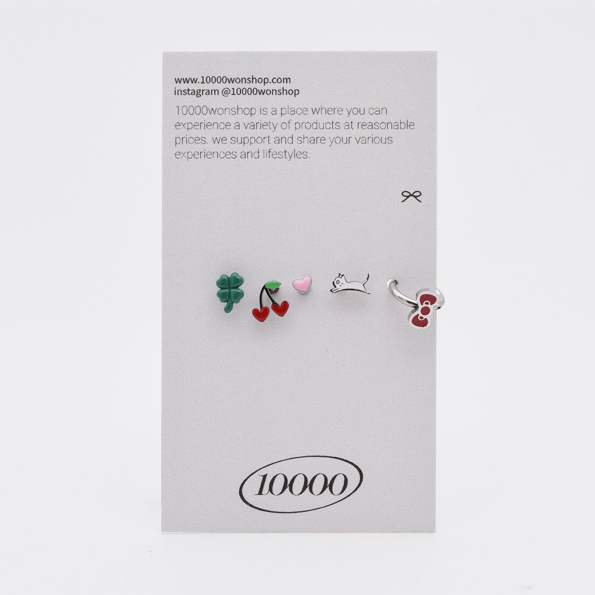 [5個セット][サージカル]スイートモチーフ ピアスセット16G ボディピアス ハート チェリー リボン 可愛い ミニ