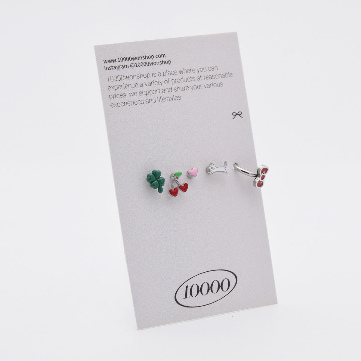 [5個セット][サージカル]スイートモチーフ ピアスセット16G ボディピアス ハート チェリー リボン 可愛い ミニ
