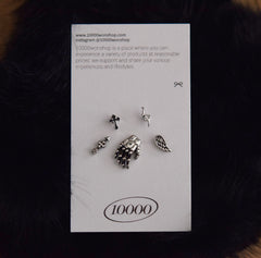 [ชุด 5 ชิ้น] [ผ่าตัด] ชุดเจาะรูปไอศกรีมถั่ว 16G เจาะร่างกาย เจาะหลัง เจาะกระดูกอ่อน 