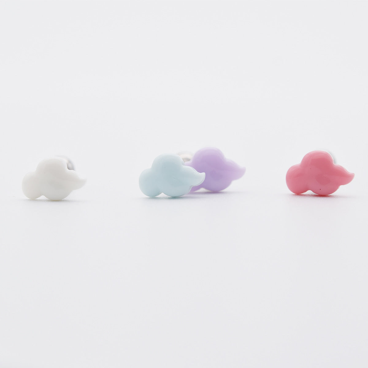 [サージカル]ころんと雲バーベルピアス アクリル (4Color) 16G ボディピアス クラウドピアス