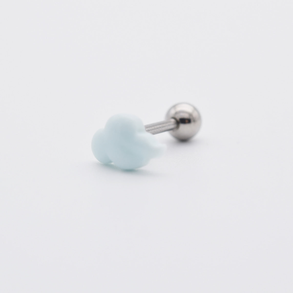 [サージカル]ころんと雲バーベルピアス アクリル (4Color) 16G ボディピアス クラウドピアス