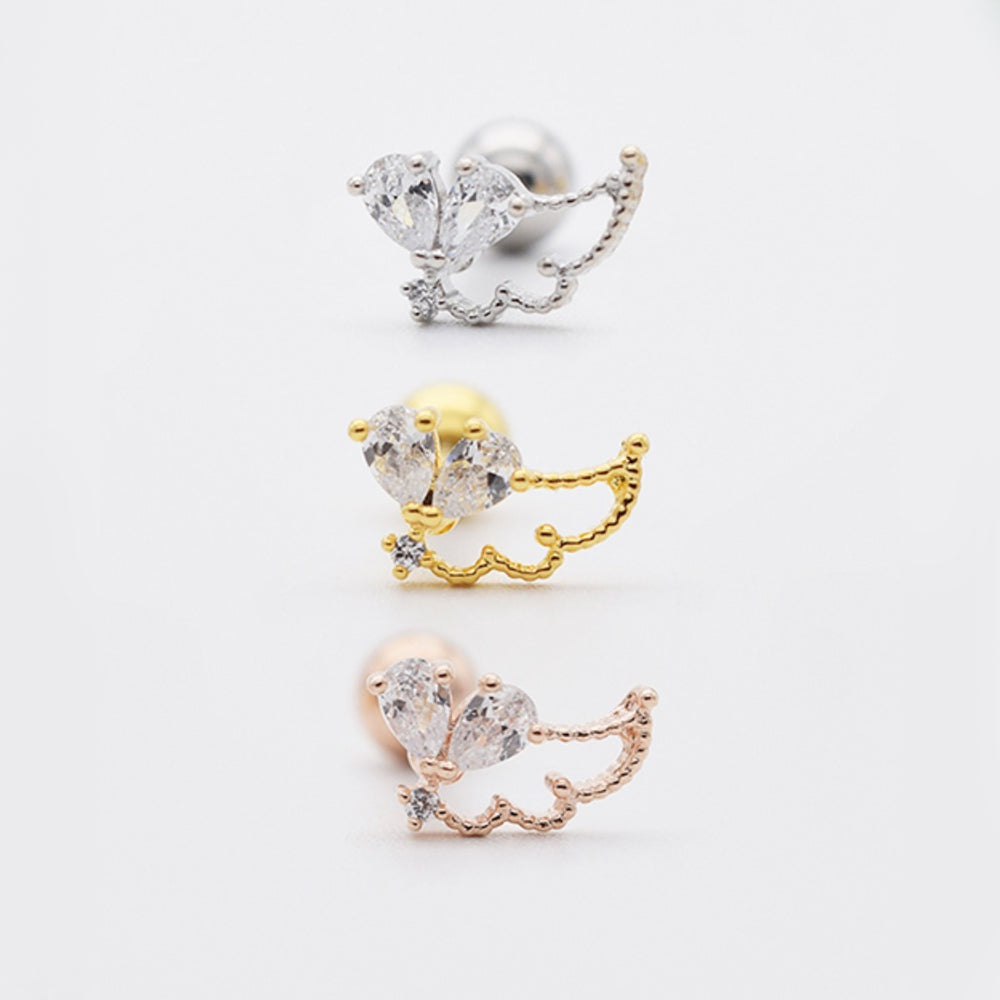 [ผ่าตัด] ริบบิ้นมินิโฟลว์ (3 สี) 16G เจาะร่างกาย เจาะหลัง เจาะกระดูกอ่อน 