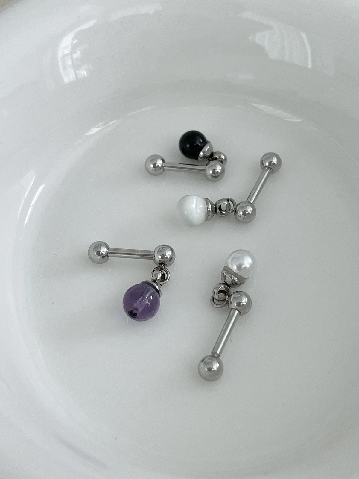 [Surgical] Mini Flow Ribbon (3 Colors) 16G Body Piercing Back Piercing Cartilage Piercing 