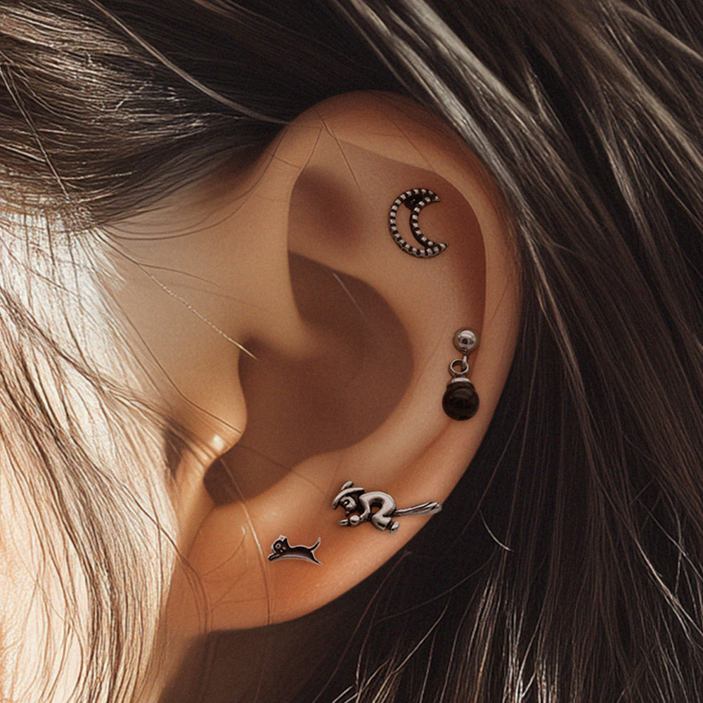 [Surgical] Mini Flow Ribbon (3 Colors) 16G Body Piercing Back Piercing Cartilage Piercing 