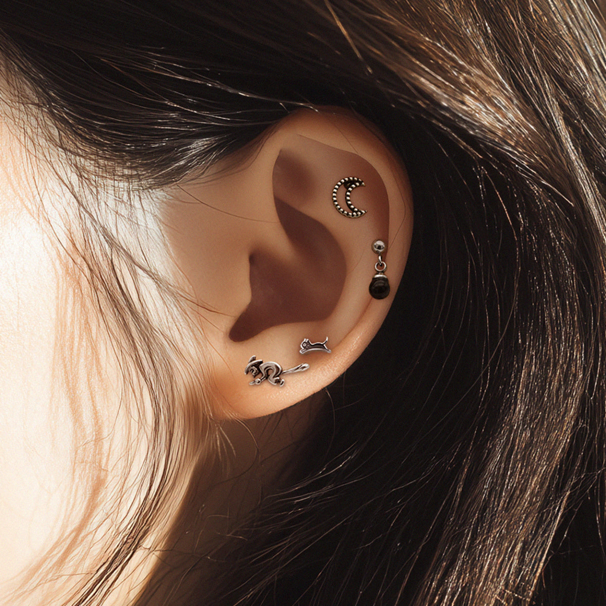 [Surgical] Mini Flow Ribbon (3 Colors) 16G Body Piercing Back Piercing Cartilage Piercing 