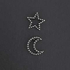 [サージカル]アンティークライン スター ムーン バーベルピアス 星 月 ボディピアス 16G 軟骨ピアス