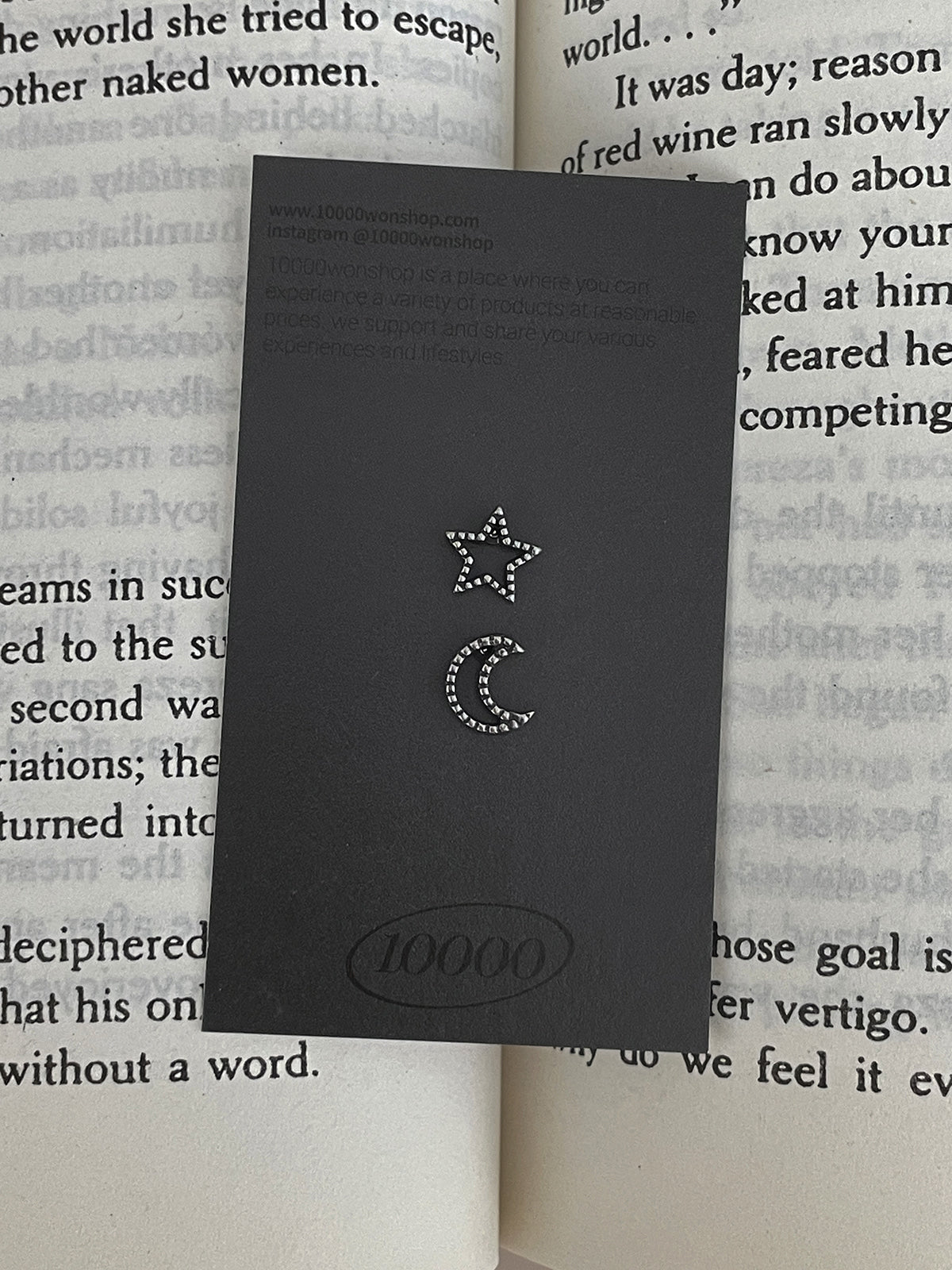 [サージカル]アンティークライン スター ムーン バーベルピアス 星 月 ボディピアス 16G 軟骨ピアス