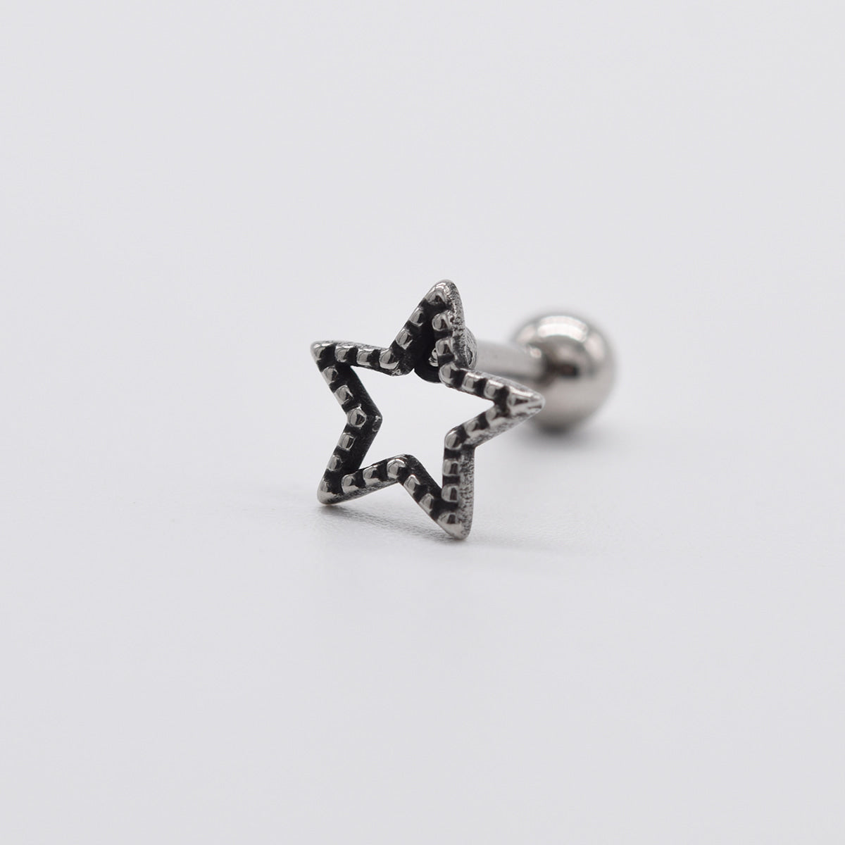 [サージカル]アンティークライン スター ムーン バーベルピアス 星 月 ボディピアス 16G 軟骨ピアス