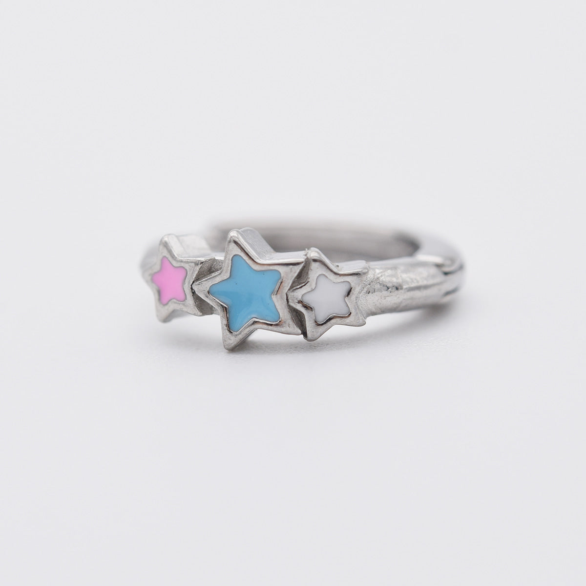 [全サージカル]キッチュ エポ 星＆ハート リングピアス 軟骨用 小粒 可愛い 韓国風 デイリー アクセサリー