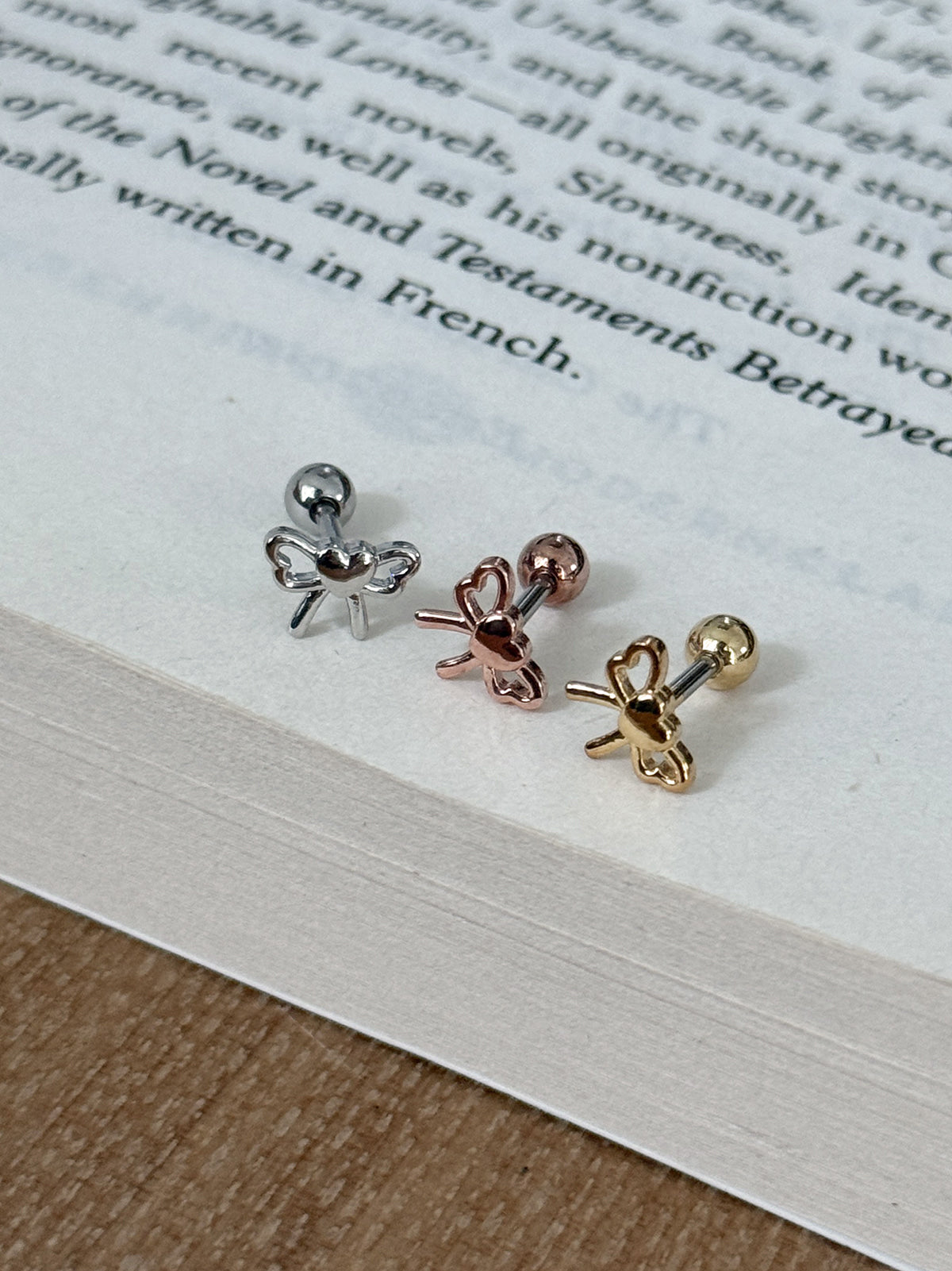 [Surgical] Mini Flow Ribbon (3 Colors) 16G Body Piercing Back Piercing Cartilage Piercing 