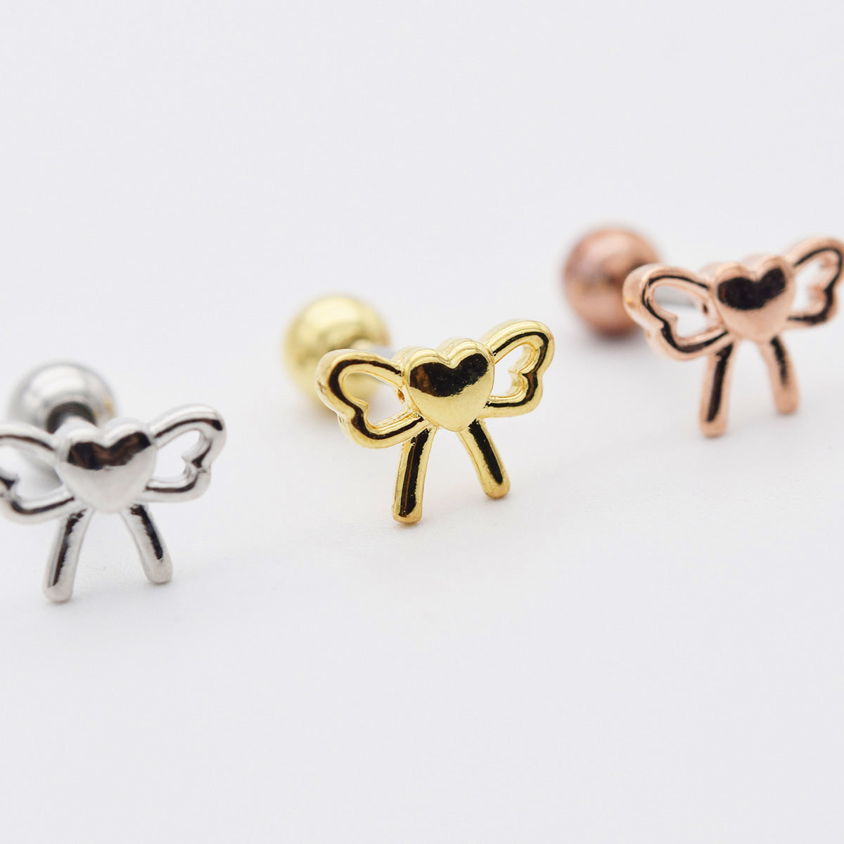 [Surgical] Mini Flow Ribbon (3 Colors) 16G Body Piercing Back Piercing Cartilage Piercing 