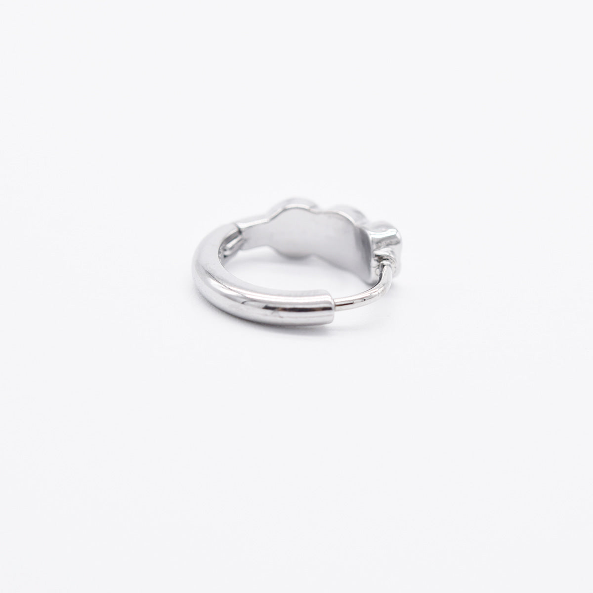 [全サージカルステンレス]トリプルハート ワンタッチリングピアス (3Color) 可愛い 韓国風