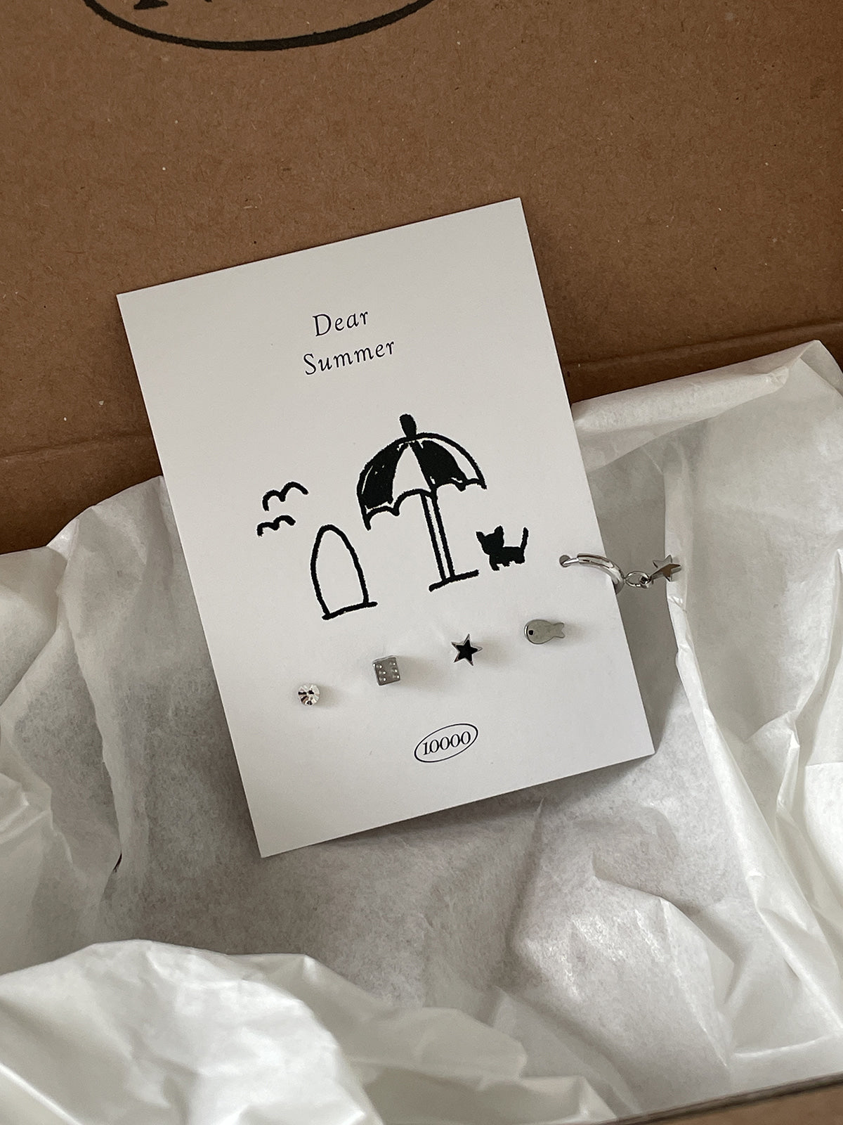 [Set of 5] [Surgical] Nuts Ice Cream Piercing Set 16G Body Piercing Back Piercing Cartilage Piercing 