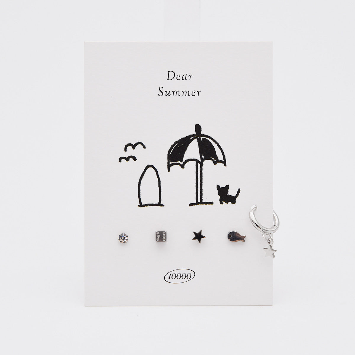 [Set of 5] [Surgical] Nuts Ice Cream Piercing Set 16G Body Piercing Back Piercing Cartilage Piercing 