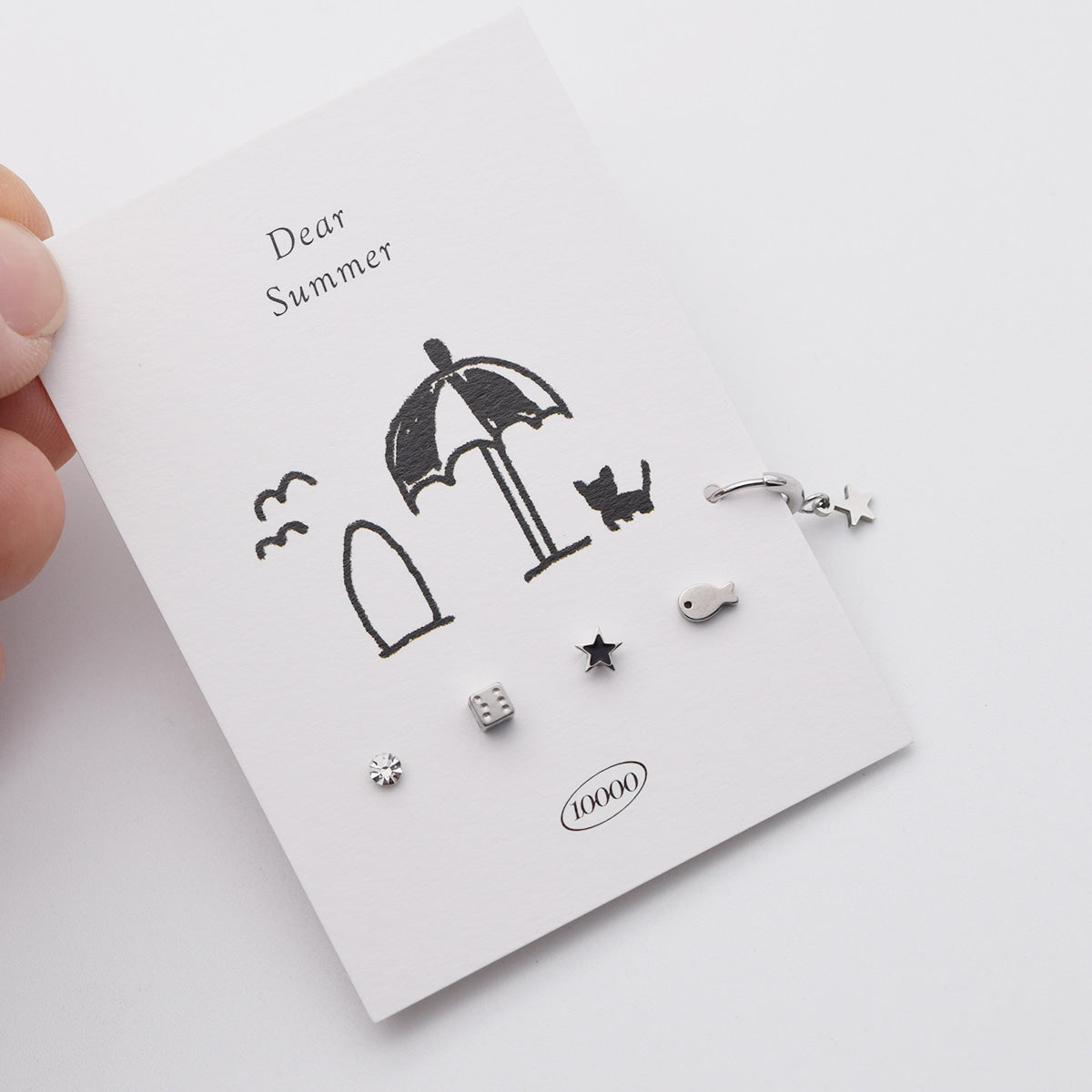 [Set of 5] [Surgical] Nuts Ice Cream Piercing Set 16G Body Piercing Back Piercing Cartilage Piercing 