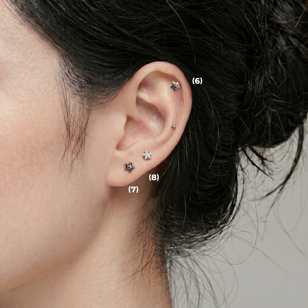 [Surgical] Mini Flow Ribbon (3 Colors) 16G Body Piercing Back Piercing Cartilage Piercing 