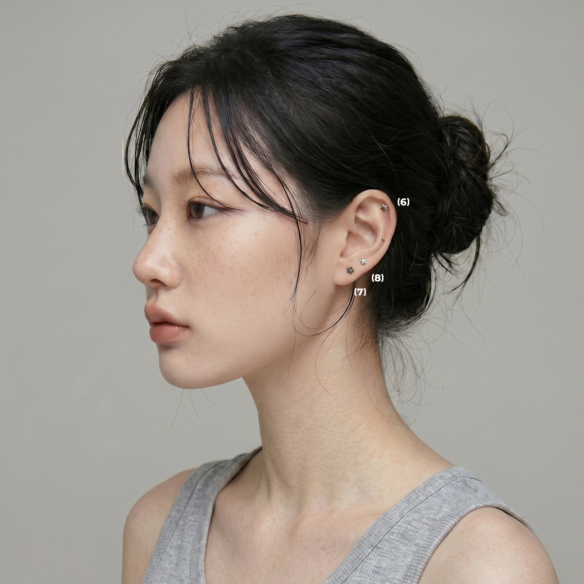 [Surgical] Mini Flow Ribbon (3 Colors) 16G Body Piercing Back Piercing Cartilage Piercing 