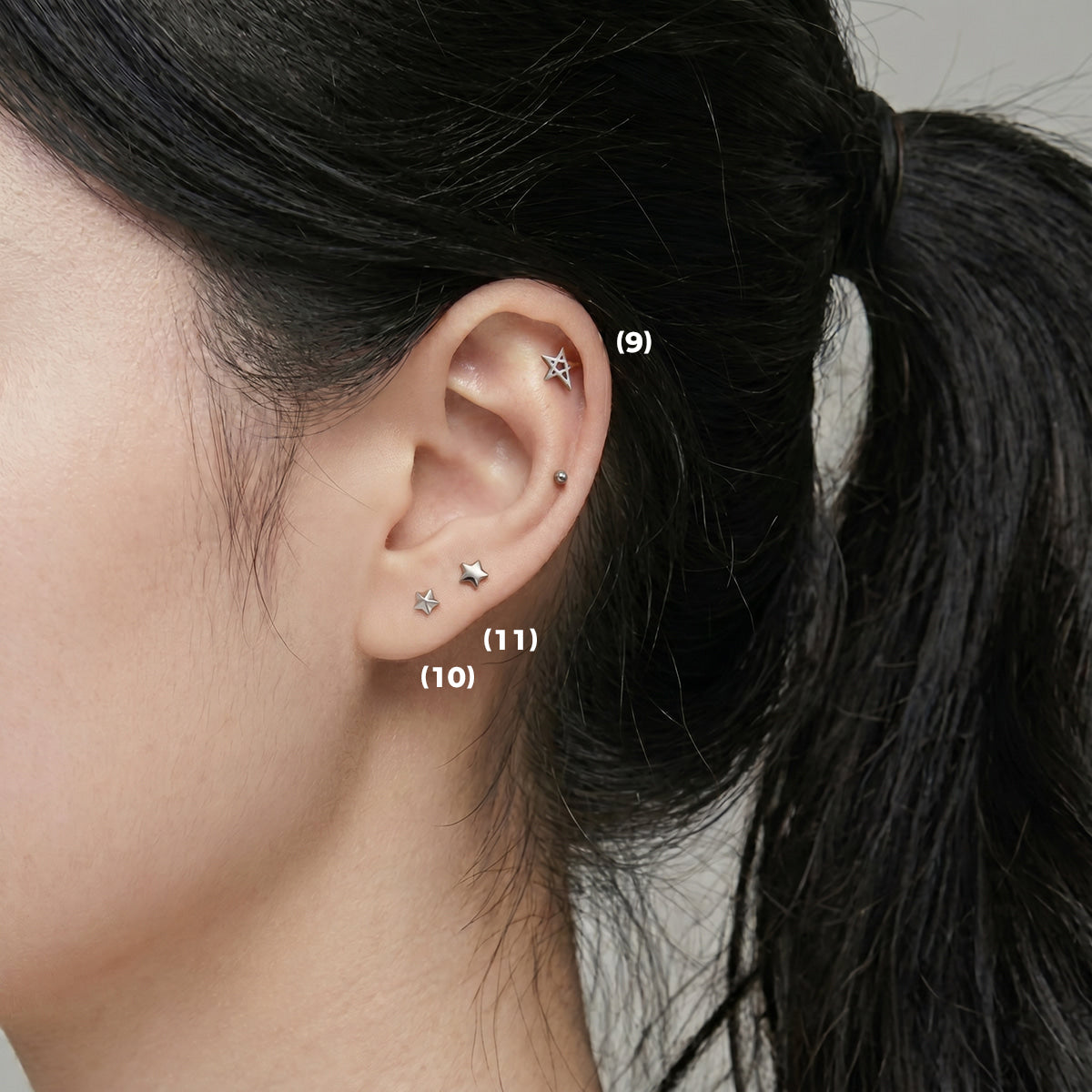 [Surgical] Mini Flow Ribbon (3 Colors) 16G Body Piercing Back Piercing Cartilage Piercing 