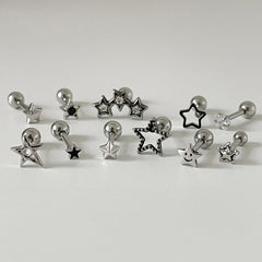 [Surgical] Mini Flow Ribbon (3 Colors) 16G Body Piercing Back Piercing Cartilage Piercing 