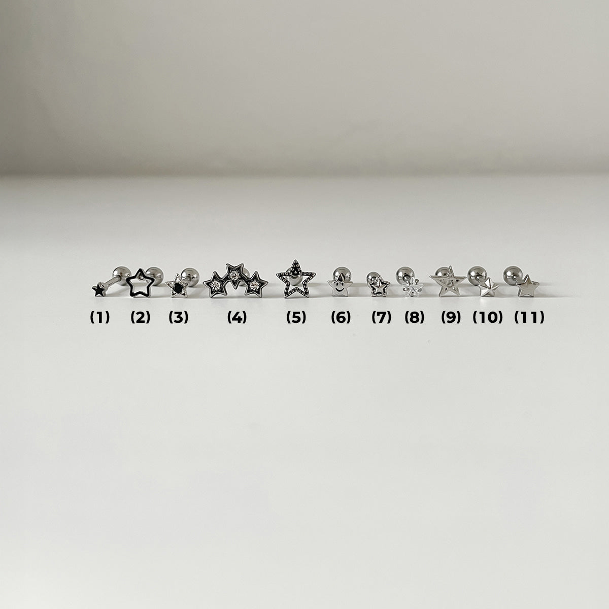 [Surgical] Mini Flow Ribbon (3 Colors) 16G Body Piercing Back Piercing Cartilage Piercing 