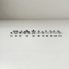 [Surgical] Mini Flow Ribbon (3 Colors) 16G Body Piercing Back Piercing Cartilage Piercing 