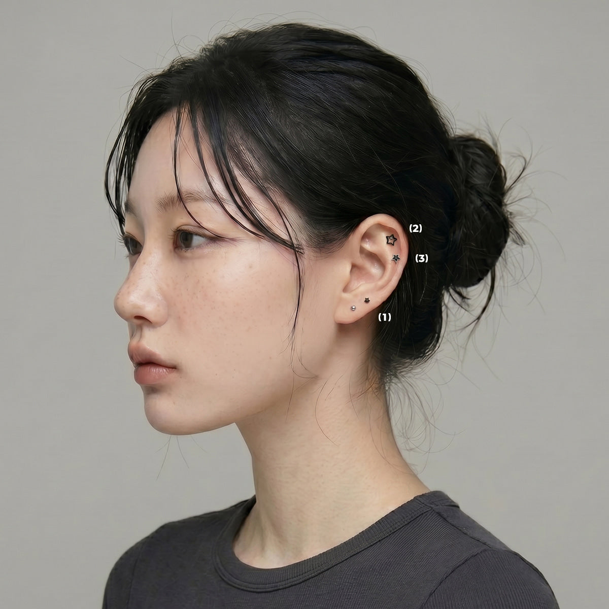 [Surgical] Mini Flow Ribbon (3 Colors) 16G Body Piercing Back Piercing Cartilage Piercing 