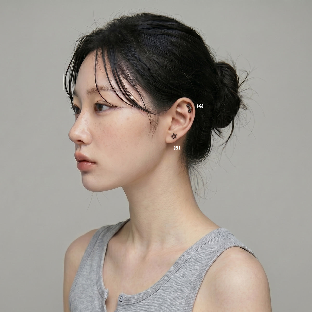 [Surgical] Mini Flow Ribbon (3 Colors) 16G Body Piercing Back Piercing Cartilage Piercing 