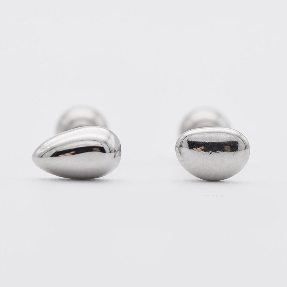 [全サージカル] ぷっくり ビーン＆ドロップ ピアッシング (2Type) 16G ボディピアス キャッチ