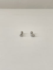 [全サージカル] ぷっくり ビーン＆ドロップ ピアッシング (2Type) 16G ボディピアス キャッチ