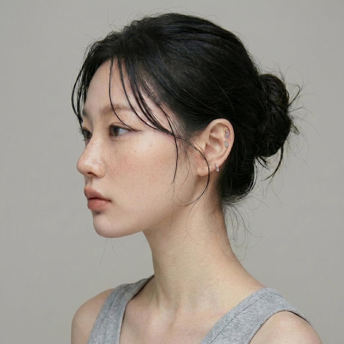 [Surgical] Mini Flow Ribbon (3 Colors) 16G Body Piercing Back Piercing Cartilage Piercing 