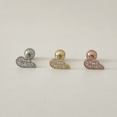 [Surgical] Mini Flow Ribbon (3 Colors) 16G Body Piercing Back Piercing Cartilage Piercing 