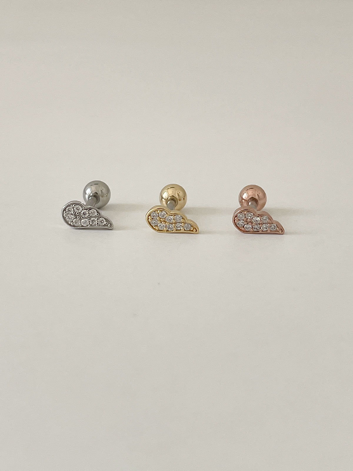 [Surgical] Mini Flow Ribbon (3 Colors) 16G Body Piercing Back Piercing Cartilage Piercing 
