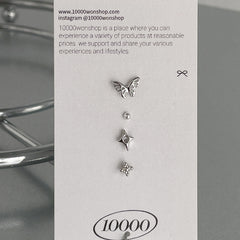[Set of 5] [Surgical] Nuts Ice Cream Piercing Set 16G Body Piercing Back Piercing Cartilage Piercing 