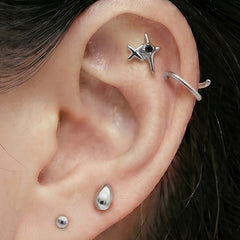 [Surgical] Mini Flow Ribbon (3 Colors) 16G Body Piercing Back Piercing Cartilage Piercing 