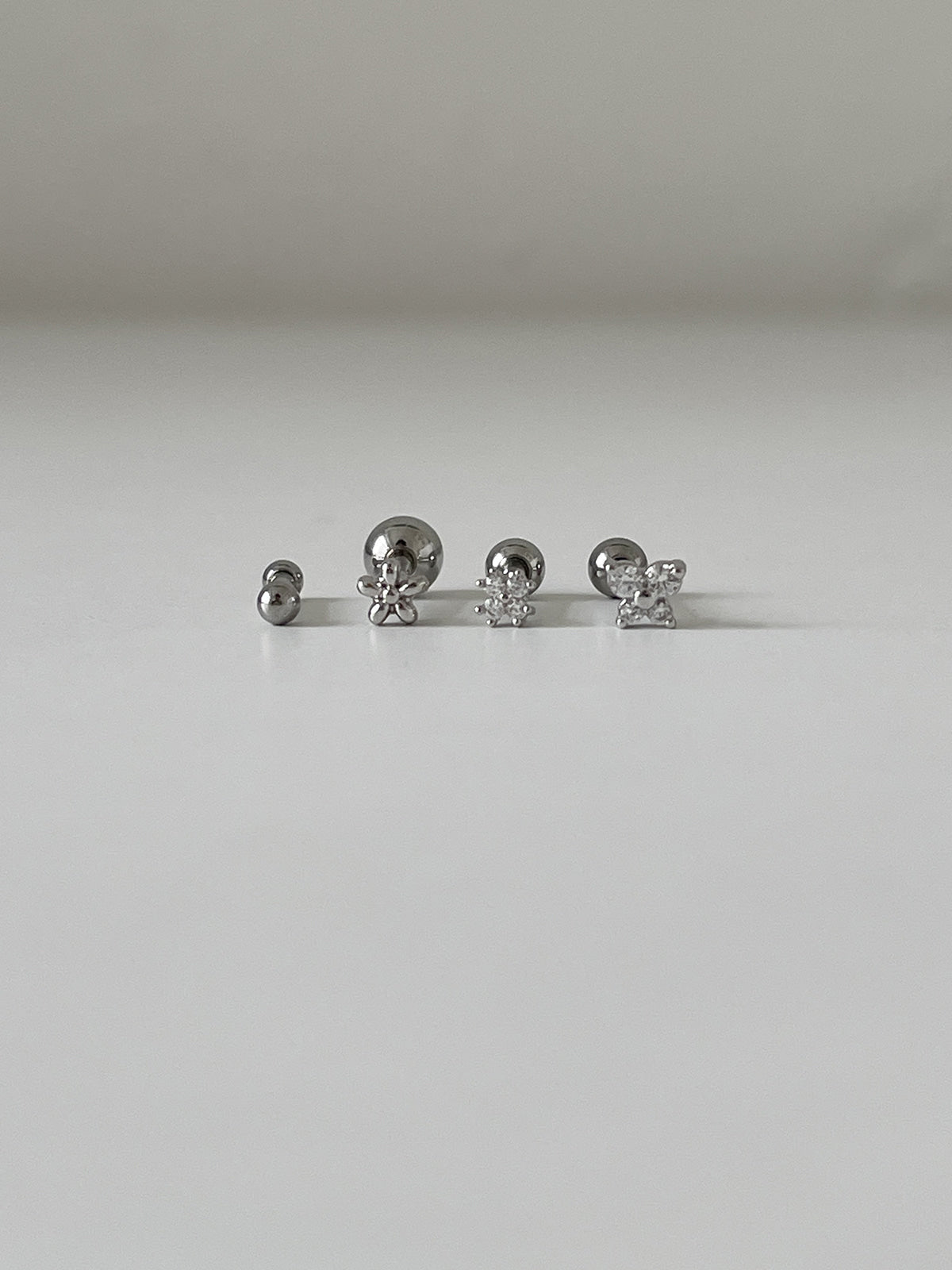 [Set of 5] [Surgical] Nuts Ice Cream Piercing Set 16G Body Piercing Back Piercing Cartilage Piercing 