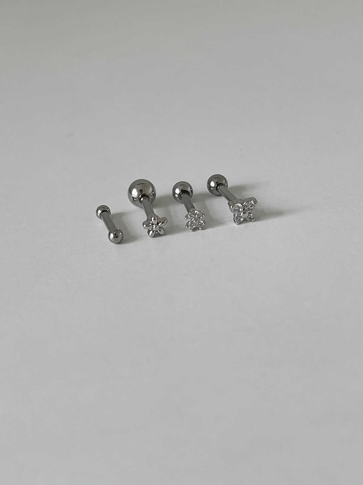 [Set of 5] [Surgical] Nuts Ice Cream Piercing Set 16G Body Piercing Back Piercing Cartilage Piercing 
