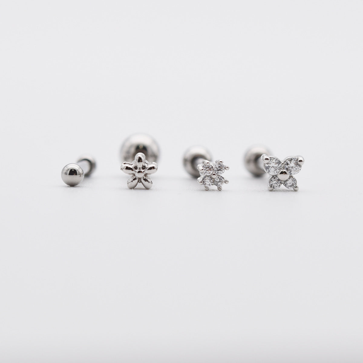 [Set of 5] [Surgical] Nuts Ice Cream Piercing Set 16G Body Piercing Back Piercing Cartilage Piercing 