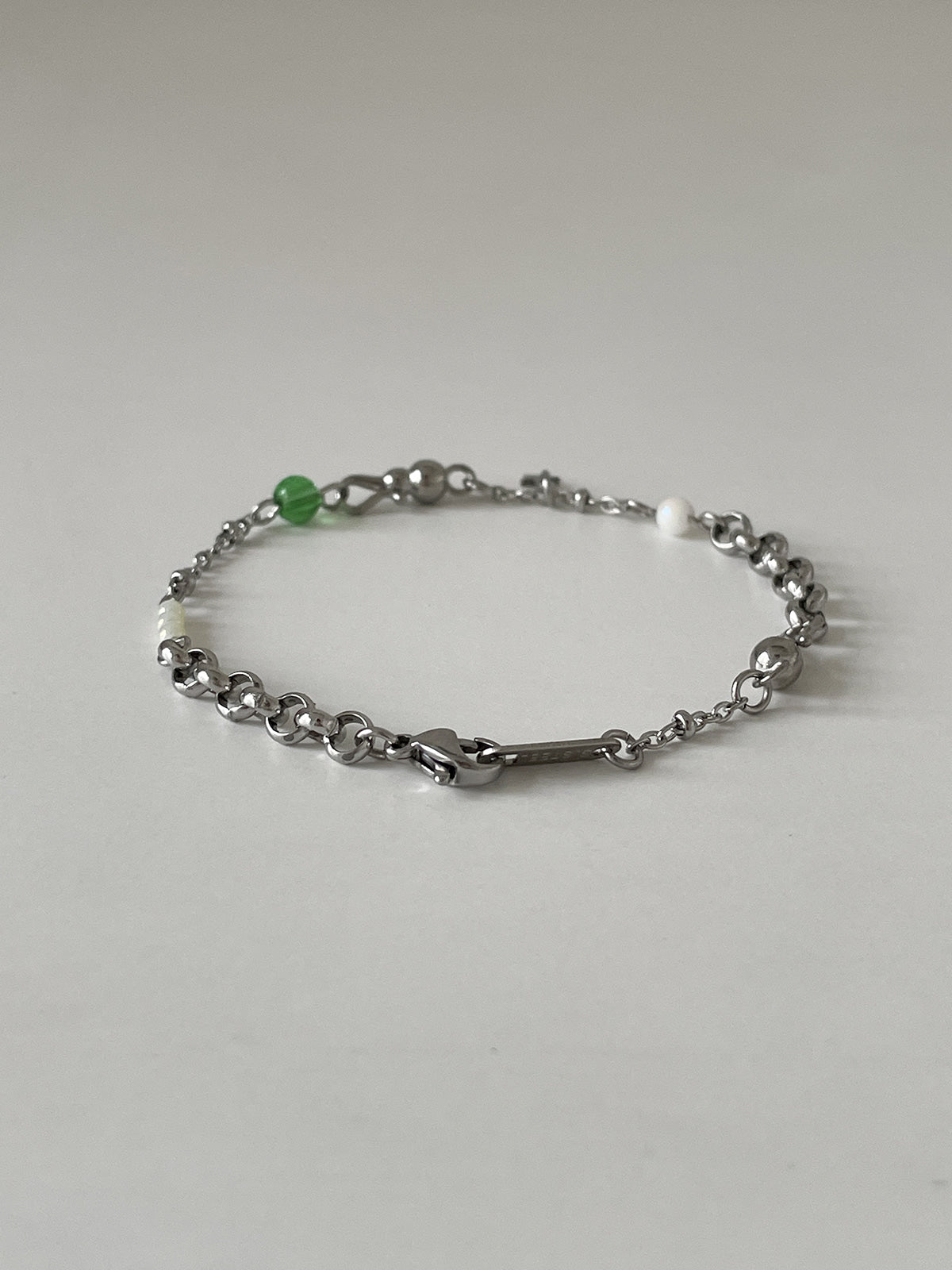 全サージカルステンレス ライム＆レモン ミックスチェーンブレスレット made