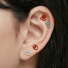 [Surgical] Mini Flow Ribbon (3 Colors) 16G Body Piercing Back Piercing Cartilage Piercing 