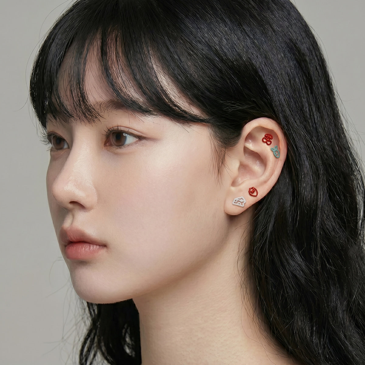 [Surgical] Mini Flow Ribbon (3 Colors) 16G Body Piercing Back Piercing Cartilage Piercing 